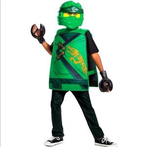 LLOYDS LEGO NINJAGO Halloween Child COSTUME Green Disguise MEDIUM 7/8